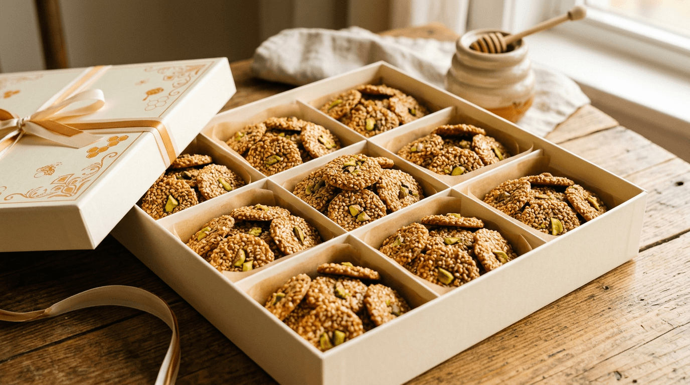 Sesame & Pistachio Barazek — 1